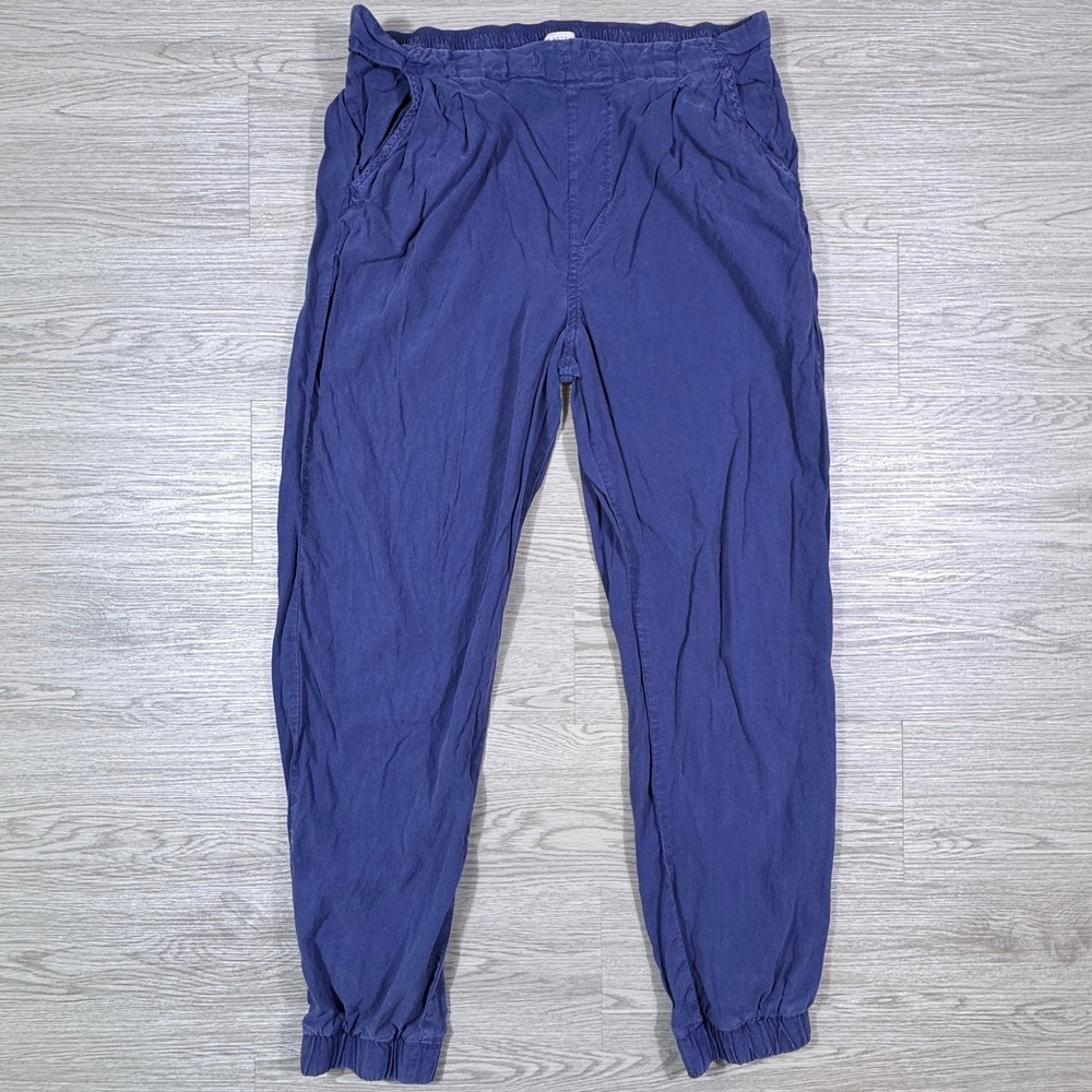 Side Stitch Women's Joggers Lyocell Elastic Waist‎ Blue Medium Pocket